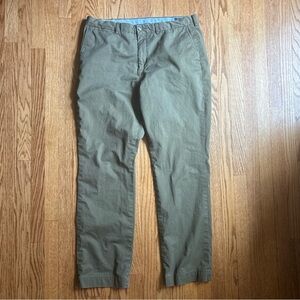 Polo Ralph Lauren Pants Men 38x34 Stretch Classic Fit Chinos Khaki Olive Green